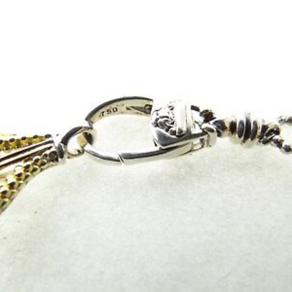 LAGOS Stunning Torsade 18K Yellow Gold Sterling Silver Link Bracelet - Picture 6 of 11